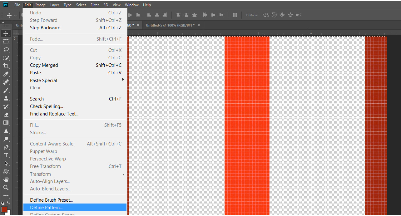 Pattern Sọc Chữ sọc với Pattern trong Photoshop vô cùng đơn giản